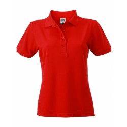 J&N Ladies' Workwear női galléros póló, piros XS