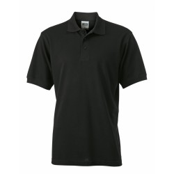 J&N Men's Workwear galléros póló, fekete 4XL