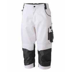 J&N Workwear 3/4-es nadrág, fehér 50