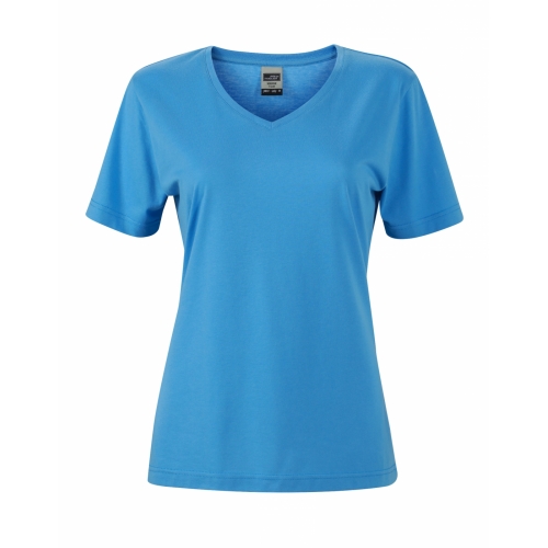 J&N Ladies' Workwear-T női munkapóló, kék XXL