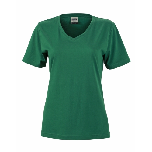 J&N Ladies' Workwear-T női munkapóló, zöld 3XL