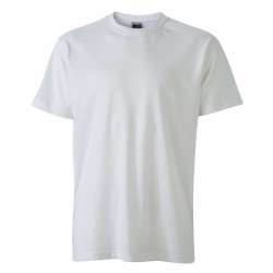 J&N Men's Workwear-T kereknyakú póló, fehér M