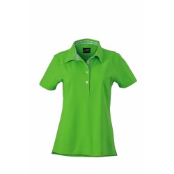 J&N Ladies' Plain Polo női galléros póló, zöld M