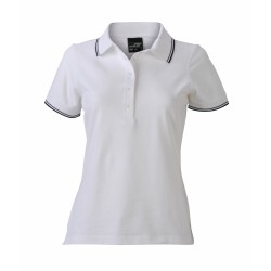J&N Ladies' Polo női galléros póló, fehér XL
