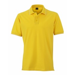 J&N Men's Polo galléros póló, sárga S