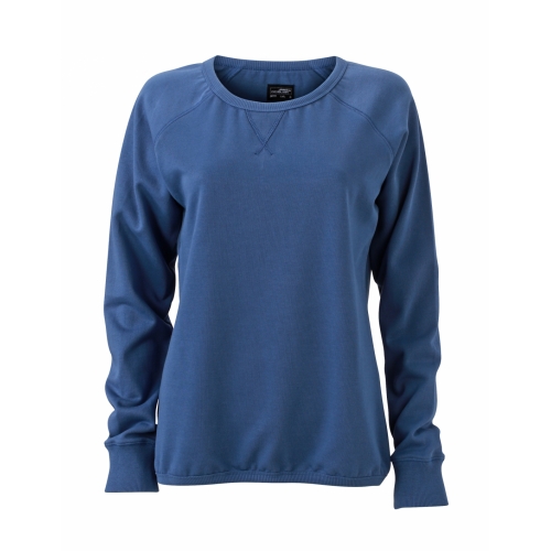 J&N Ladies' Basic Sweat pamut pulóver, kék XXL